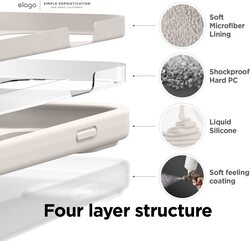 Elago Silicone for iPhone 14 Pro Max Case Cover - Stone