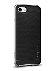 Spigen Apple iPhone 8/7 Neo Hybrid 2 Mobile Phone Case Cover, Satin Silver