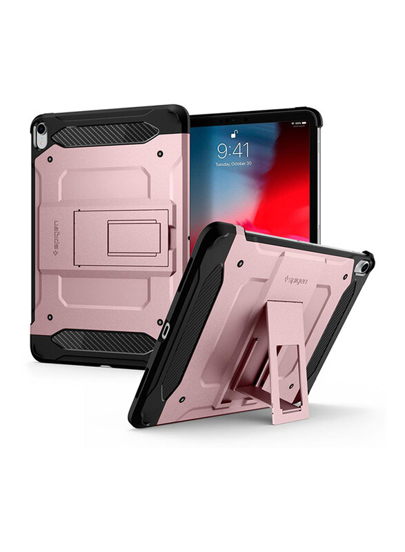 

Spigen Apple iPad Pro 11 inch Tough Armor Tech Kickstand Full Tablet Flip Cover, Rose Gold