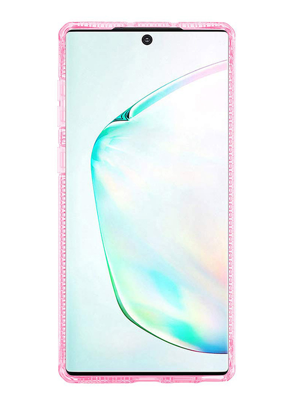 ITskins Samsung Galaxy Note 10 Hybrid Clear Mobile Phone Case Cover, Dual Layer with Hexotek 2.0 Drop Protection, Pink and Transparent