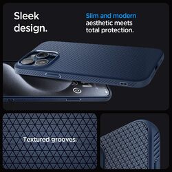 Spigen Liquid Air for iPhone 15 Pro Max case cover - Navy Blue