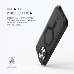 Urban Armor Gear UAG Essential Armor for iPhone 15 Pro case cover [15 Feet Drop Tested] MagSafe compatible - Black