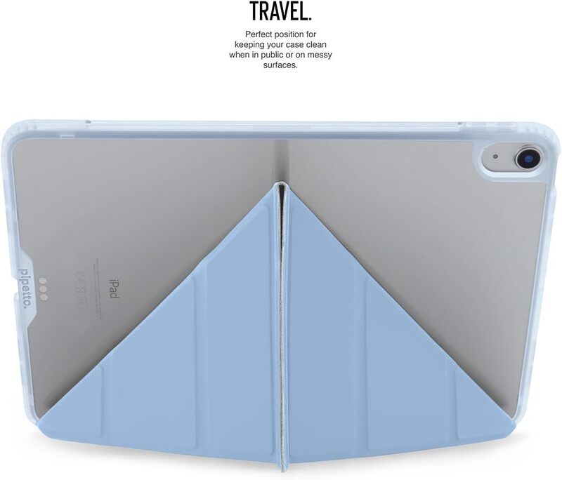 Pipetto Origami No1 for Apple iPad AIR 13 inch case (2024) M2 Smart Cover with 5 in 1 stand - Light Blue