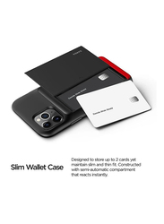 Vrs Design Apple iPhone 11 Pro Damda Glide Shield Semi Automatic Card Wallet Mobile Phone Case Cover, Deep Sea Blue