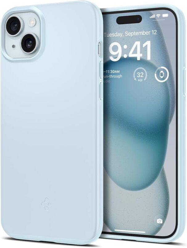 Spigen iPhone 15 case cover Thin Fit - Mute Blue