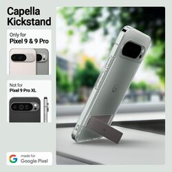 Caseology Google Pixel 9 / Pixel 9 PRO Capella Kickstand case cover - Clear Charcoal Gray