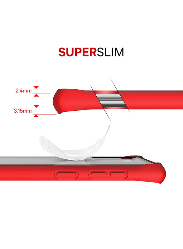 اي تي سكينز غطاء حماية سامسونغ جالاكسي Note 10, احمر و شفاف