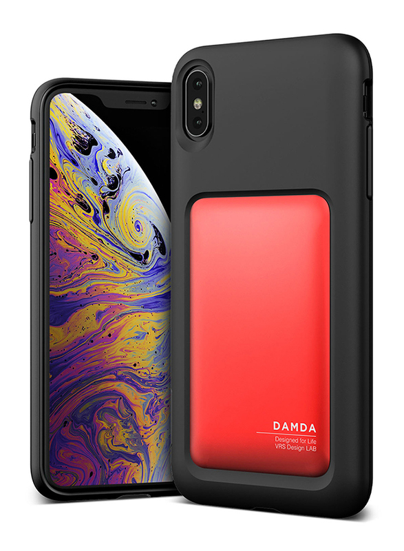 VRS Design iPhone XS Max Damda High Pro Shield Mobile Phone Back Case Cover, Deep Red