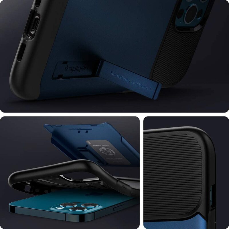 Spigen Apple iPhone 12 /12 PRO (6.1 inch) case cover Slim Armor, Navy Blue