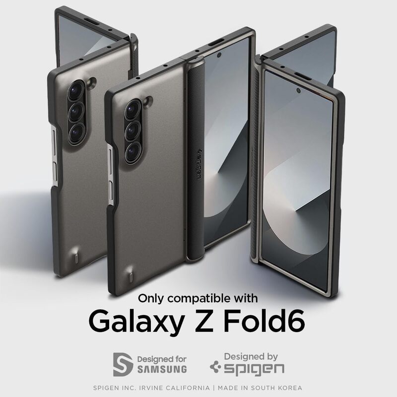 Spigen Slim Armor Pro for Samsung Galaxy Z Fold 6 case cover (2024) (Military Grade Protection) - Gunmetal