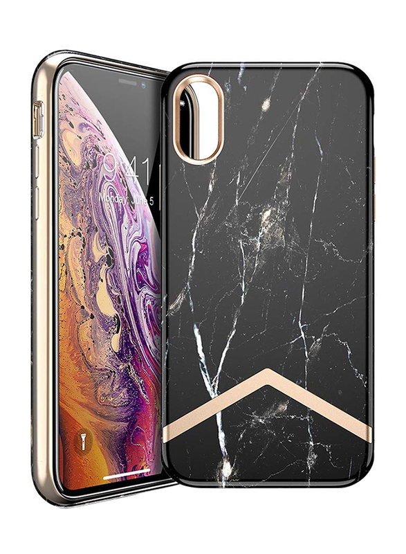 Avana Must Apple iPhone XS Max Mobile Phone Case Cover, Carbon Marble