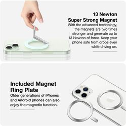 Amazing Thing Titan MAG Magnetic Grip with adjustable Stand with Magsafe for iPhone 15 Pro MAX, 15 Pro, 15 Plus, 15/14, 13 and 12 Series - Mint