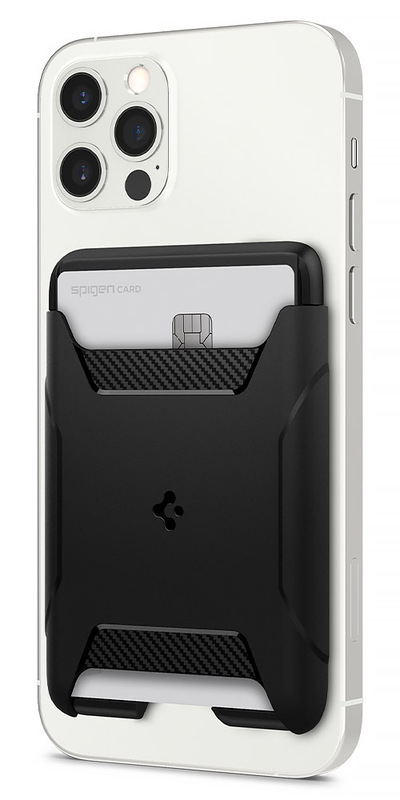 Spigen Apple iPhone 12 Mini/iPhone 12 / iPhone 12 PRO and iPhone 12 Pro MAX MagSafe Compatible Combination Magnetic Wallet Card Holder Rugged Armor, Black