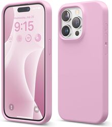 Elago Liquid Silicone for iPhone 15 PRO Case Cover Full Body Protection, Shockproof, Slim, Anti-Scratch Soft Microfiber Lining - Hot Pink