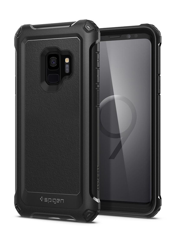 Spigen Samsung Galaxy S9 Pro Guard Mobile Phone Case Cover, with Full 360 Degree Protection Glas.tR Curved 9H Tempered Glass Screen Protector, Black