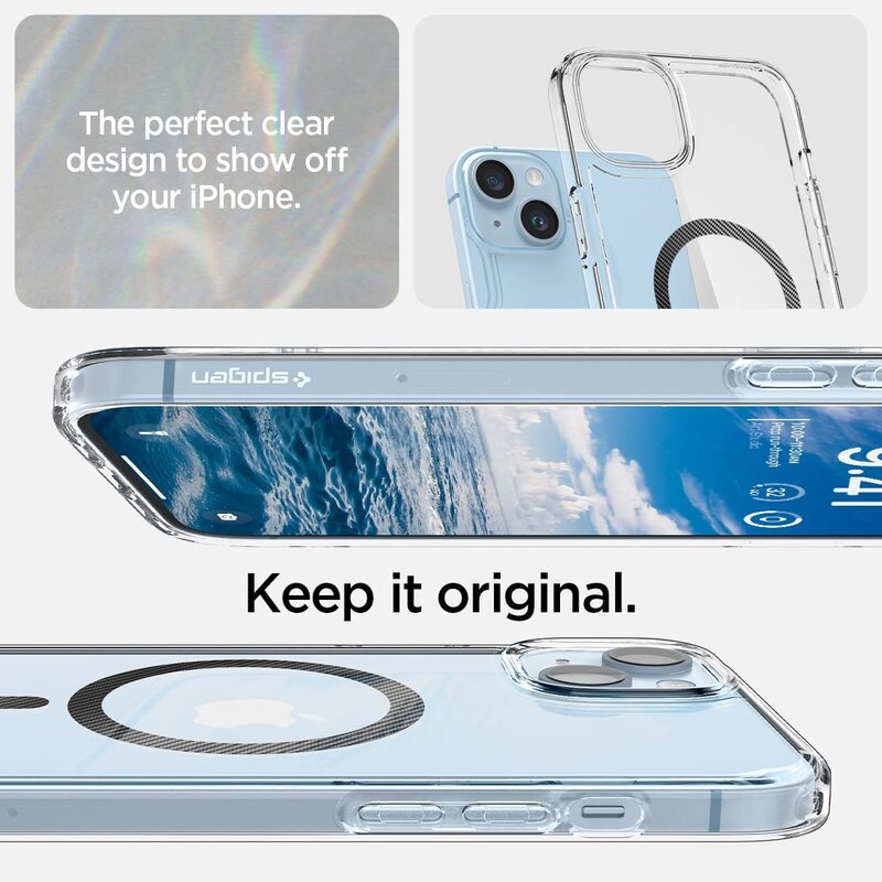 Spigen Ultra Hybrid (MagFit) for iPhone 14 Case Cover  with MagSafe - Carbon Fiber