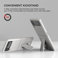 VRS Design QuickStand Modern Samsung Galaxy Z Flip 3 5G Case Cover with Kickstand - White