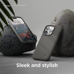 Elago Pebble for iPhone 14 Pro Case Cover (Pebble Coated) - City Grey