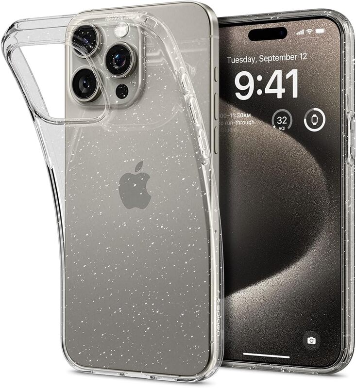 Spigen iPhone 15 Pro Max case cover Liquid Crystal Glitter - Crystal Quartz