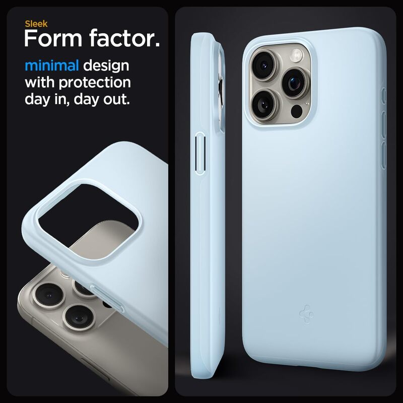 Spigen iPhone 15 Pro case cover Thin Fit - Mute Blue