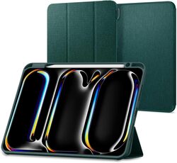 Spigen Urban Fit designed for iPad Pro 11 inch case cover M4 (2024) with Pencil Holder - Midnight Green