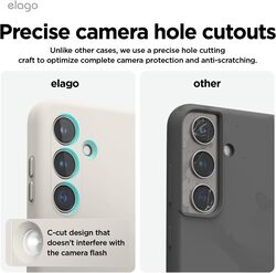 elago Samsung Galaxy S24 Plus case cover Liquid Silicone Full Body Screen Camera Protective, Shockproof, Slim, Anti-Scratch Soft Microfiber Lining - Stone