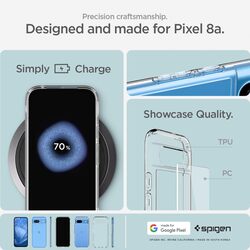 Spigen Ultra Hybrid for Google Pixel 8a case cover - Crystal Clear