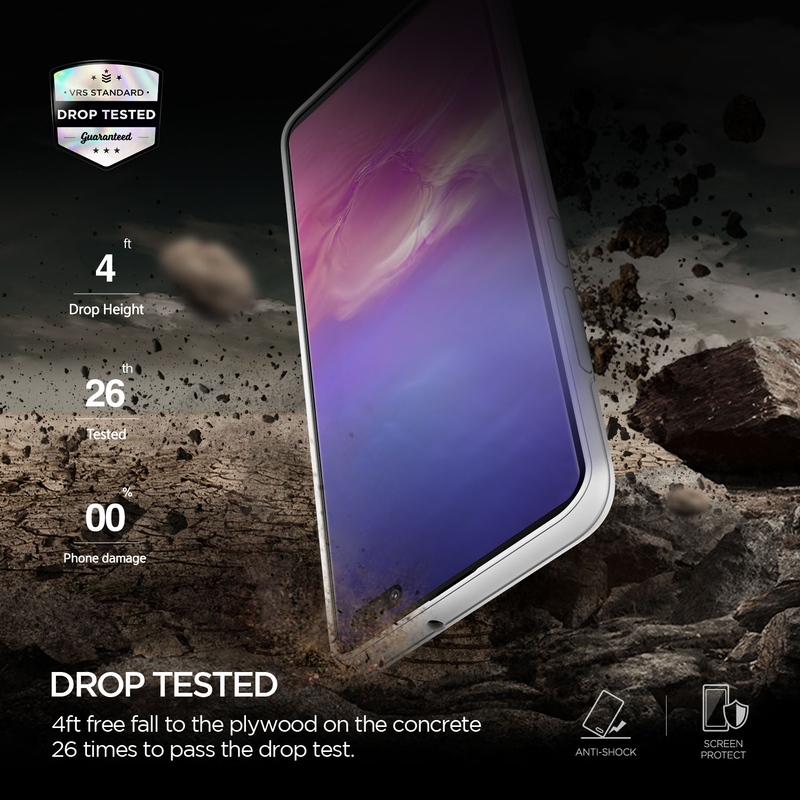 VRS Design Samsung Galaxy S10 Plus Damda High Pro Shield Mobile Phone Back Case Cover, White Marble