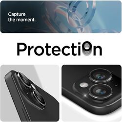 Spigen Glastr Ez Fit Optik PRO Camera Lens Screen Protector (2 Pack) for iPhone 15 Plus and iPhone 15 / iPhone 14 Plus/iPhone 14 - Crystal Clear