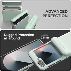 VRS Design Terra Guard Modern GO (Hinge Protection) for Samsung Galaxy Z Flip 6 case cover wallet (2 Card Holder Slot) - Clear