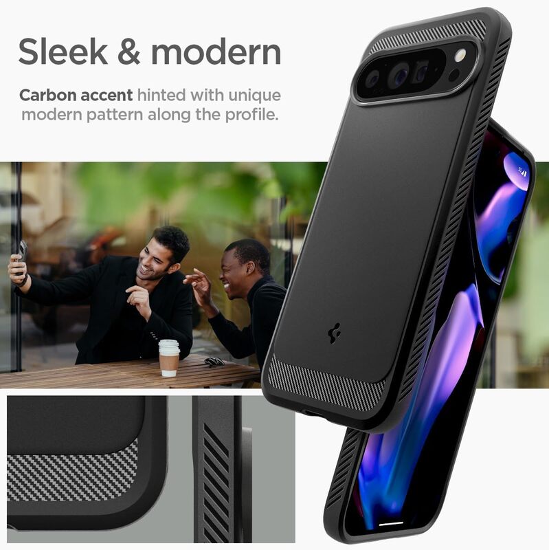 Spigen Google Pixel 9 Pro XL Rugged Armor case cover - Matte Black