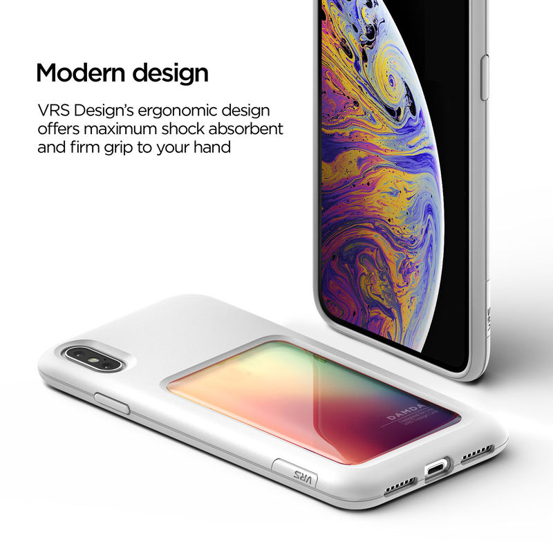 VRS Design iPhone XS Max Damda High Pro Shield Mobile Phone Back Case Cover, Orange Purple