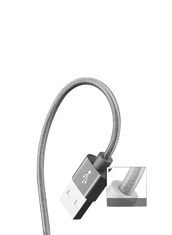 Vrs Design 1-Meter USB Type-C Charger Cable, USB A Male to USB 3.0 Type-C, Fast Charging Syncing Cord, Dark Silver