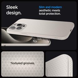 Spigen Liquid Air for iPhone 15 Pro Max case cover - Natural Titanium