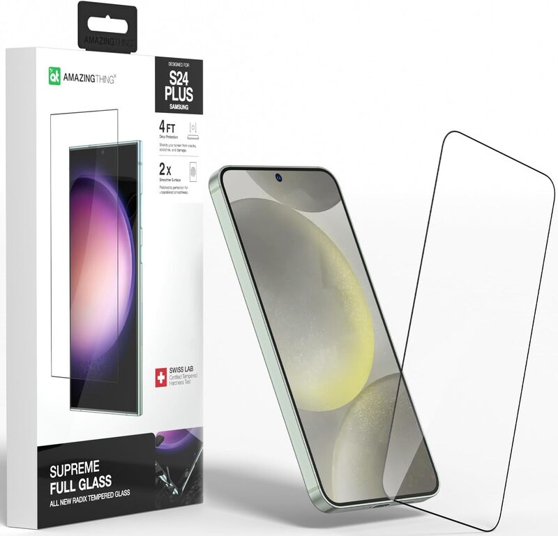 Amazing Thing Samsung Galaxy S24 Plus Screen Protector Supreme Glass Radix Tempered Glass - Case Friendly