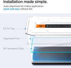 Spigen Samsung Galaxy S24 ULTRA Screen Protector Glastr Ez Fit HD Premium Tempered Glass - Case Friendly (2 Pack)