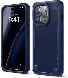 Elago Armor for iPhone 14 Pro Military Grade Case Cover with Carbon Fiber Patern - Jean Indigo