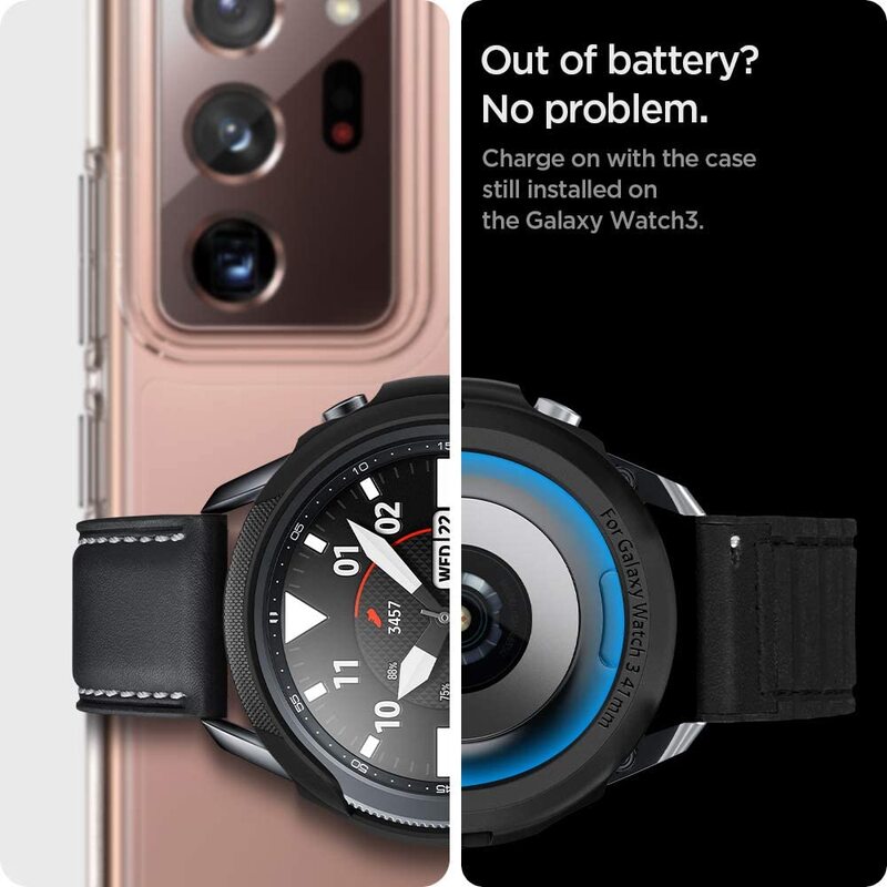 Spigen Samsung Galaxy Watch 3 (41mm) TPU case cover Liquid Air, Matte Black