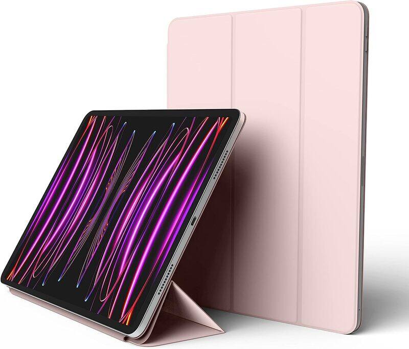 

Apple Elago Magnetic Folio for iPad Pro 12.9 inch 6th Generation (2022) 5th Gen (2021) 4th Gen (2020) Case Cover - Sand Pink with Auto Sleep and Wake functi