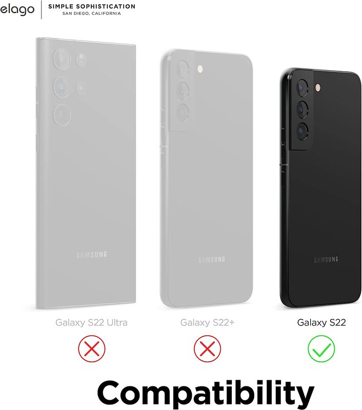 Elago Silicone for Samsung Galaxy S22 Case Cover - Black