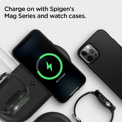 Spigen Apple Watch Stand/ MagSafe Charger Pad TPU for All Series Mag Fit Duo, Black