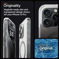Spigen Ultra Hybrid MagFit for iPhone 15 Pro case cover compatible with MagSafe - Carbon Fiber