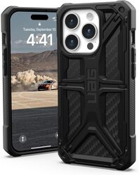 Urban Armor Gear UAG Monarch for iPhone 15 Pro case cover (20 Feet Drop Tested) - Carbon Fiber