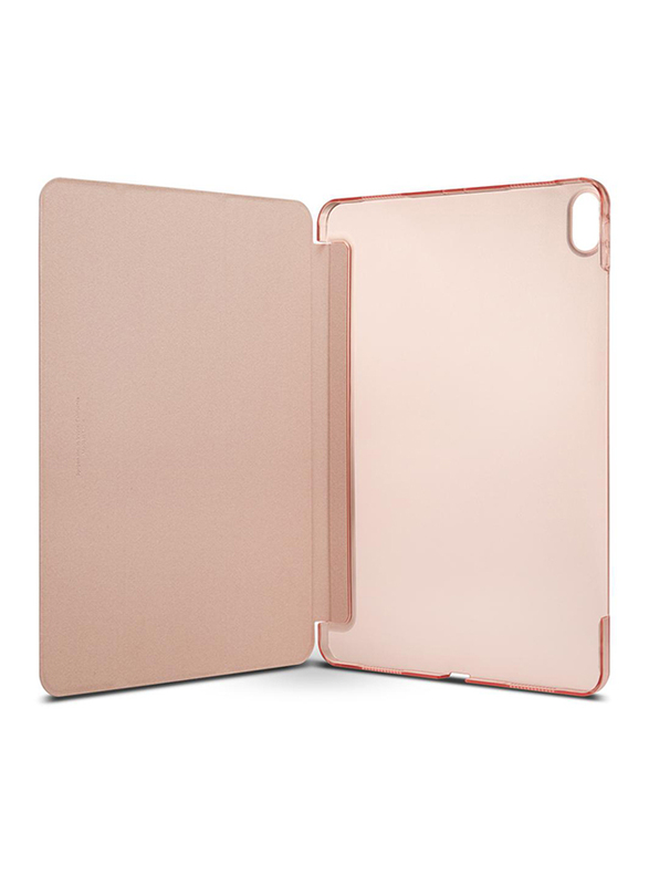 Spigen Apple iPad Pro 11 inch Smart Fold Tablet Flip Cover, Version 2 Pencil Compatible with Auto Sleep and Wake, Rose Gold