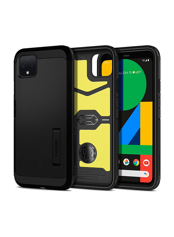 Spigen Google Pixel 4 XL Tough Armor Mobile Phone Case Cover, with Extreme Impact Foam, Black