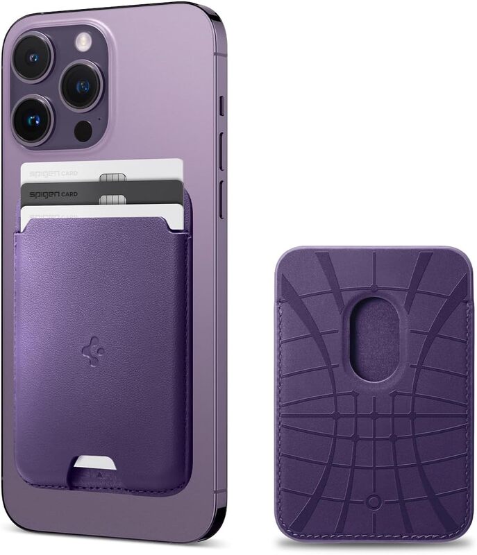 

Apple Spigen Valentinus (MagFit) Magnetic Wallet Card Holder (3 Cards) MagSafe Compatible with iPhone 15 iPhone 14 iPhone 13 and iPhone 12 Models - Purple