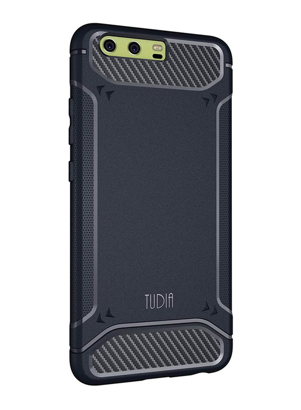 Tudia Huawei P10 TAMM Rugged Carbon Fiber Texture Mobile Phone Case Cover, Navy Blue