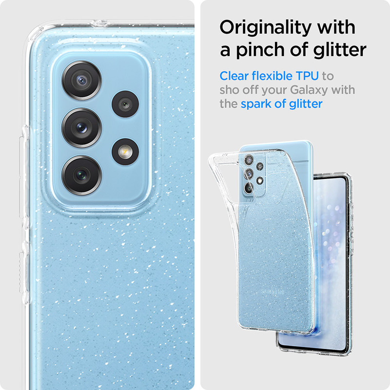 Spigen Samsung Galaxy A72 TPU case cover Liquid Crystal Glitter, Crystal Quartz