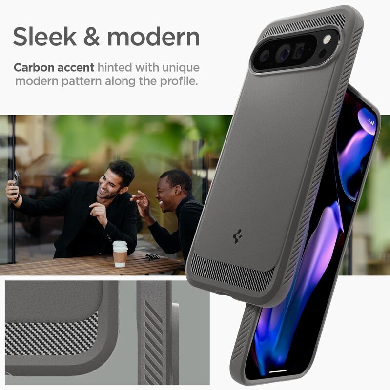 Spigen Google Pixel 9 Pro XL Rugged Armor case cover - Marble Gray