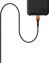 Urban Armor Gear UAG Rugged Kelvar Core USB-C to USB-C Cable 5 feet / 1.5 Meter 60W Power Delivery PD Reinforced Fast Charging Cable for iPhone 15, MacBook, iPad Pro, Samsung Galaxy - Black Orange